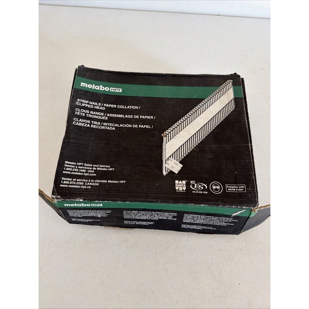 SEE DESC 2100 Pcs Metabo HPT 3" Paper Strip Bright Framing Nails 30 deg 15105HPT